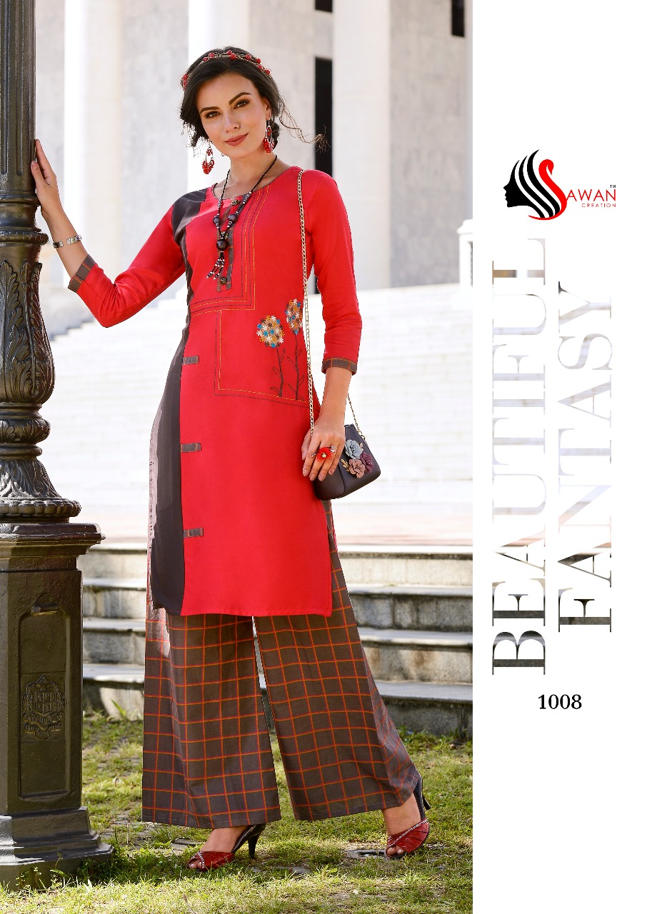 Dani Vol-1 Sawan Creation Heavy Rayon Palazzo Kurtis Dani Vol-1 Sawan Creation Heavy Rayon Palazzo Kurtis